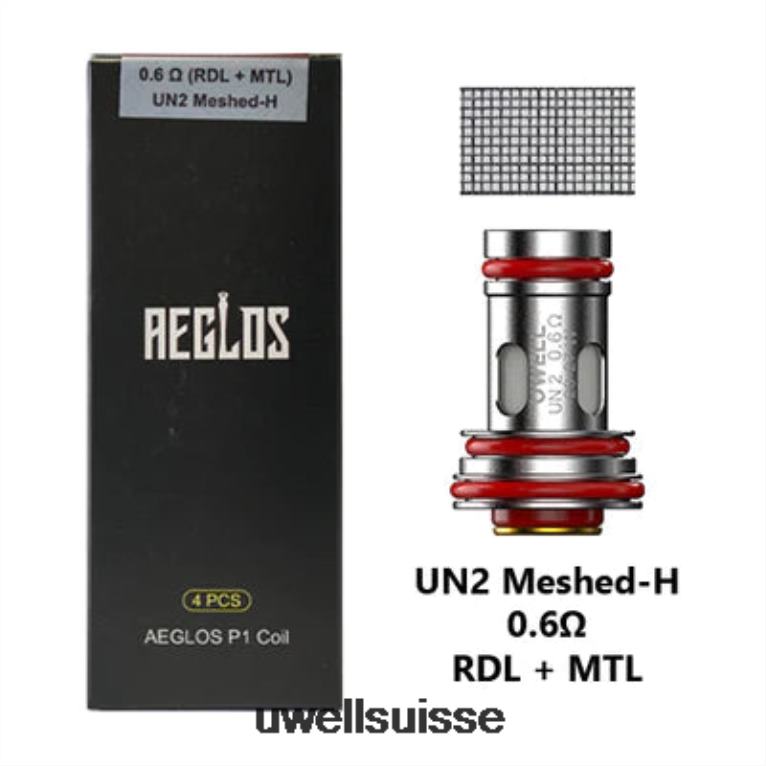 UWELL AEGLOS bobines | paquet de 4 p1 un2 maillé-h 0,2ohm NLB2N271 - UWELL Vape Jetable