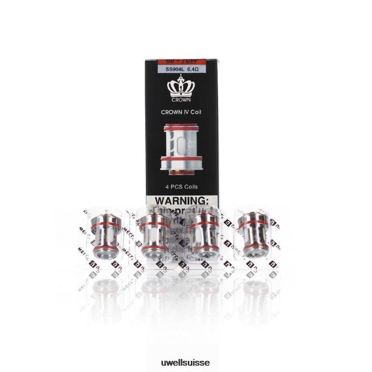 UWELL CROWN 4 bobines de remplacement (paquet de 4) double bobine 0,2 ohm NLB2N182 - UWELL Jetable