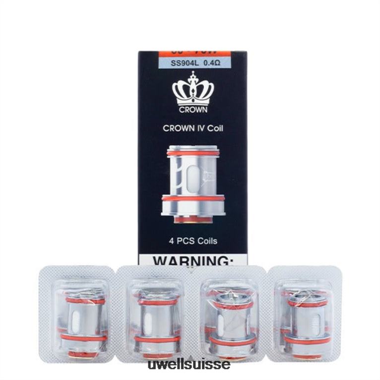 UWELL CROWN 4 bobines de remplacement (paquet de 4) un2 double maille 0,23 ohm NLB2N184 - UWELL Vape Pod