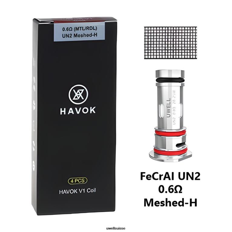 UWELL HAVOK V1 bobines (paquet de 4) 0,6 ohm NLB2N151 - UWELL Vape Jetable