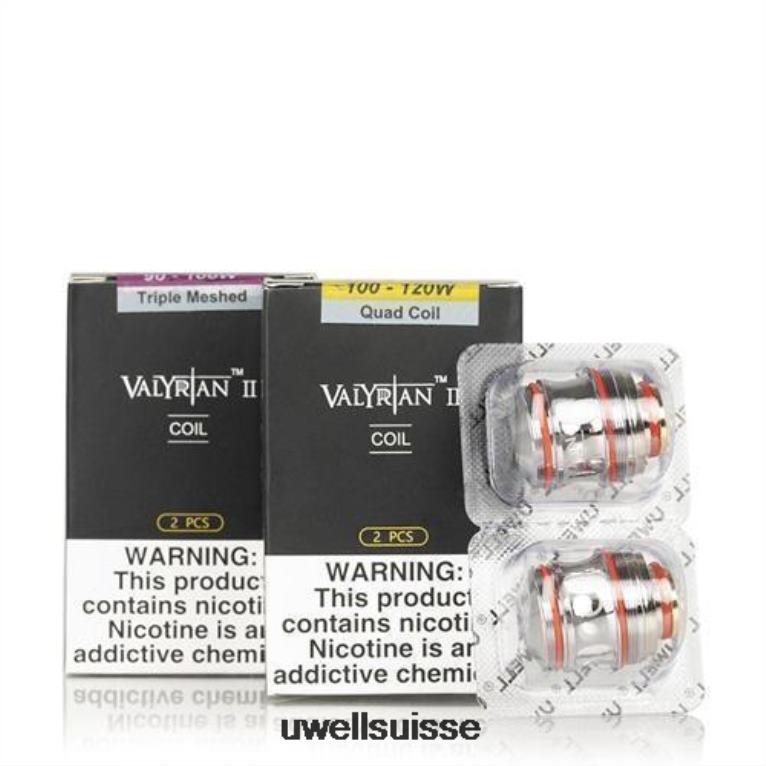 UWELL VALYRIAN 2 bobines de remplacement (paquet de 2) un2-3 triple maille 0,16 ohm NLB2N30 - UWELL Zurich
