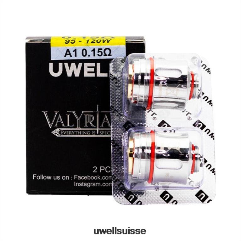 UWELL VALYRIAN bobine de remplacement (paquet de 2) a1 0,15 ohm NLB2N259 - UWELL Genève