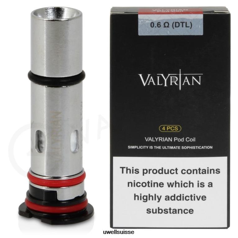 UWELL VALYRIAN bobines de remplacement de pod (paquet de 4) 1.0ohm métal NLB2N33 - UWELL Vape Price