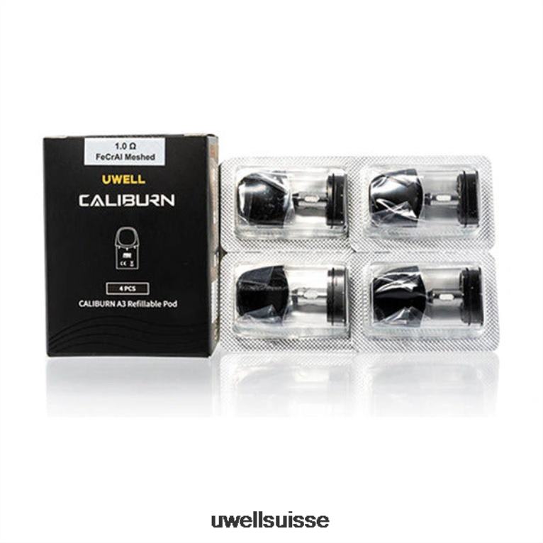 UWELL CALIBURN A3 dosettes de remplacement | paquet de 4 0,8 ohm 2 NLB2N19 - UWELL Genève