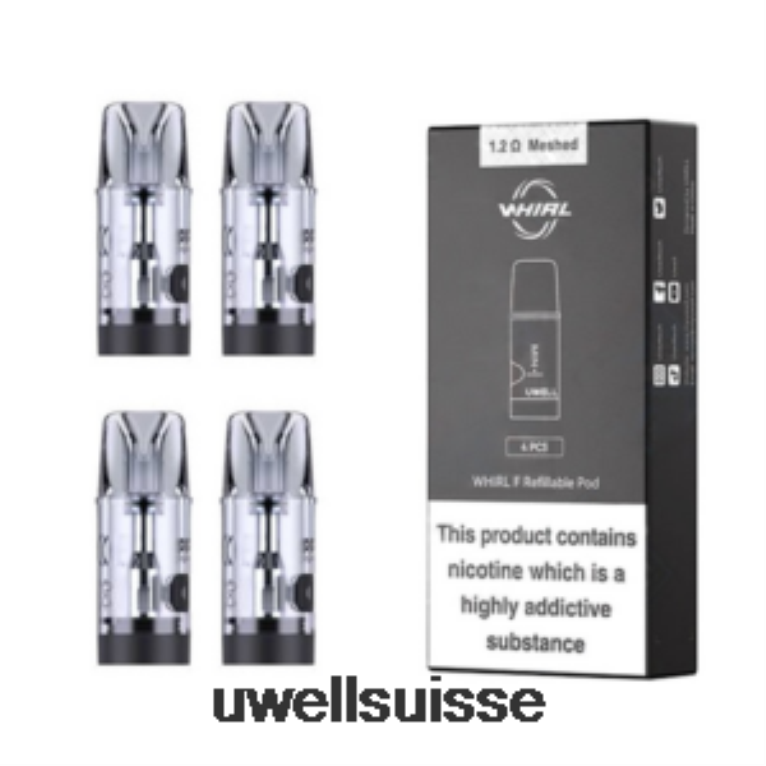 UWELL WHIRL F dosettes (paquet de 4) 1,2 ohm NLB2N198 - UWELL Suisse