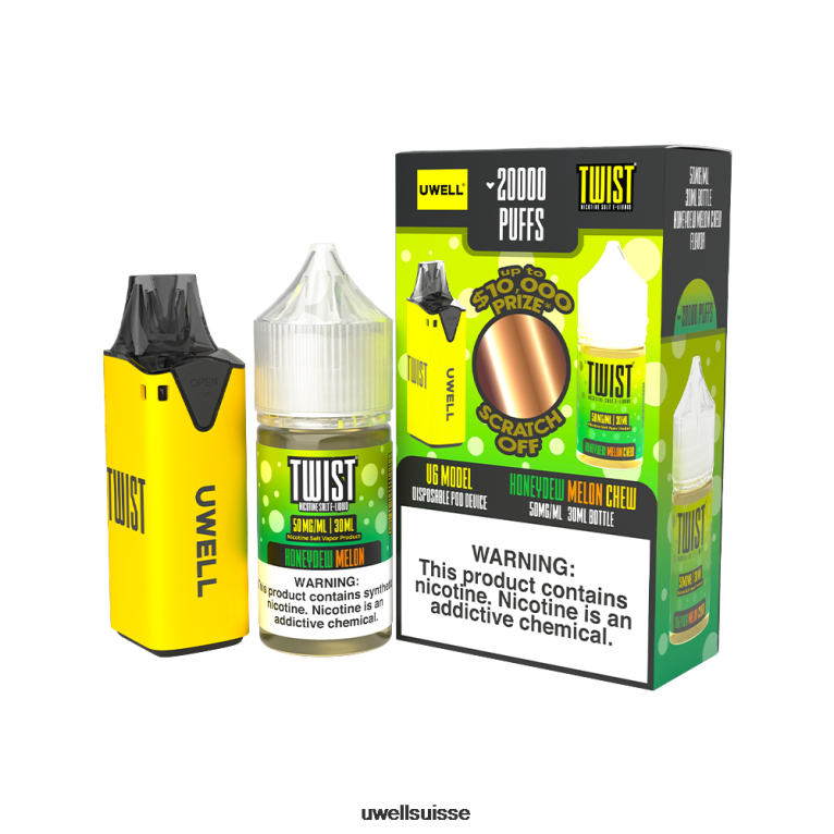 UWELL V6 appareil jetable + jus daddy's vapor 30ml - pack collab clr : rouge/flv : poire fuji mangue 48 mg NLB2N209 - UWELL Genève