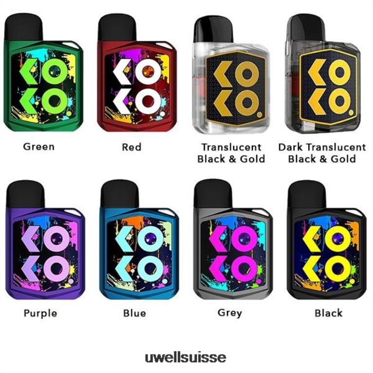 UWELL CALIBURN KOKO PRIME kit dosette 15w noir NLB2N178 - UWELL Suisse